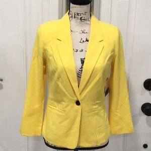 🆕 KENSIE SunRay Blazer Long Sleeves Yellow